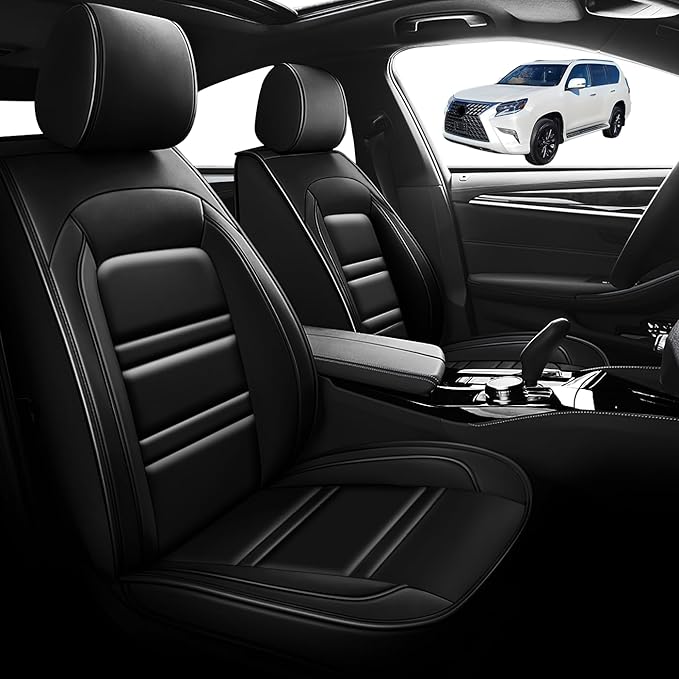 Seat Cover for Lexus Car gx460 2010-2023 | Car Seat Covers Front Seats, Waterproof Seat Protectors, Automotive Front Seat Covers (Front Seat, Black)