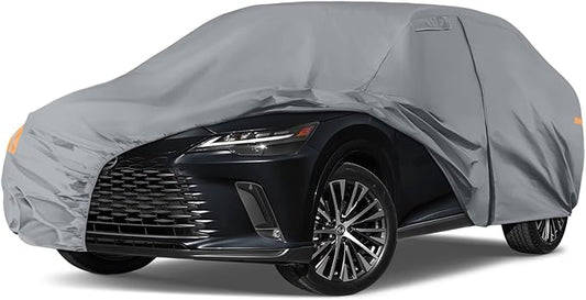 Waterproof Premium Car Covers Replace for 2008-2025 Lexus RX350 RX450H, 10 Layers Heavy Duty with Cotton Liner All Weather Car Cover with Zipper Door, Windproof Bands for Snow Rain Dust Protection