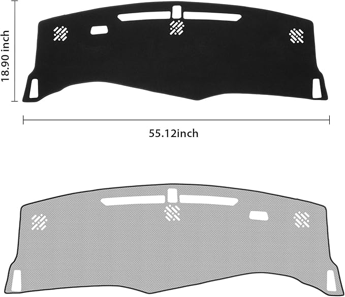 KUST Car Dash Cover for Chevrolet/Chevy Equinox 2025 2026 (Not fits for Equinox EV) Polyester Dashboard Cover Non-Slip Interior Accessories for Equinox Custom Fit Dash Mat No Glare Black