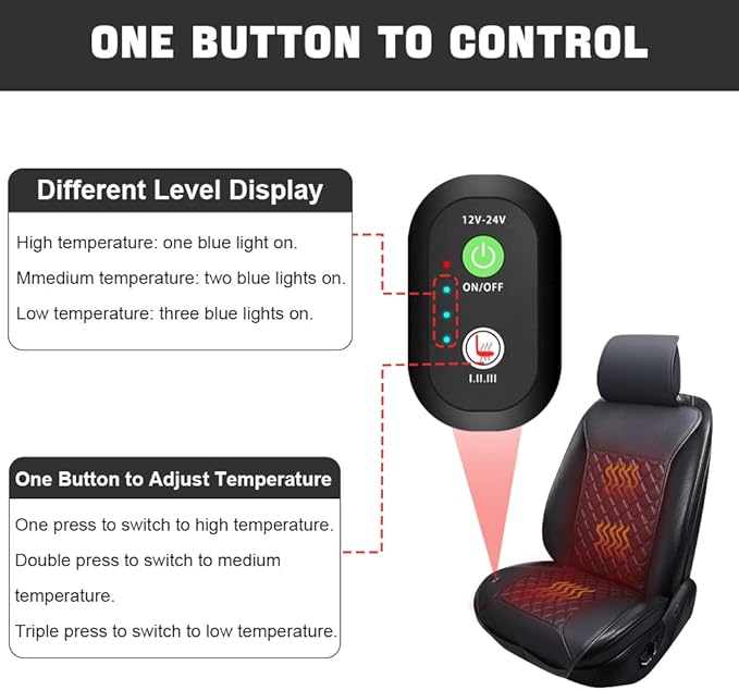 Universal Seat Cushion, Comfortable Seat Cover with Full Back Support in Winter (X-Large)