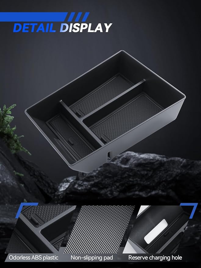 for BMW X5/X6/X7 Center Console Organizer BMW X5/X6/X7 2020 2021 2022 2023 2024 2025 Accessories Armrest Tray Middle Storage Box Insert Container Durable ABS Plastic