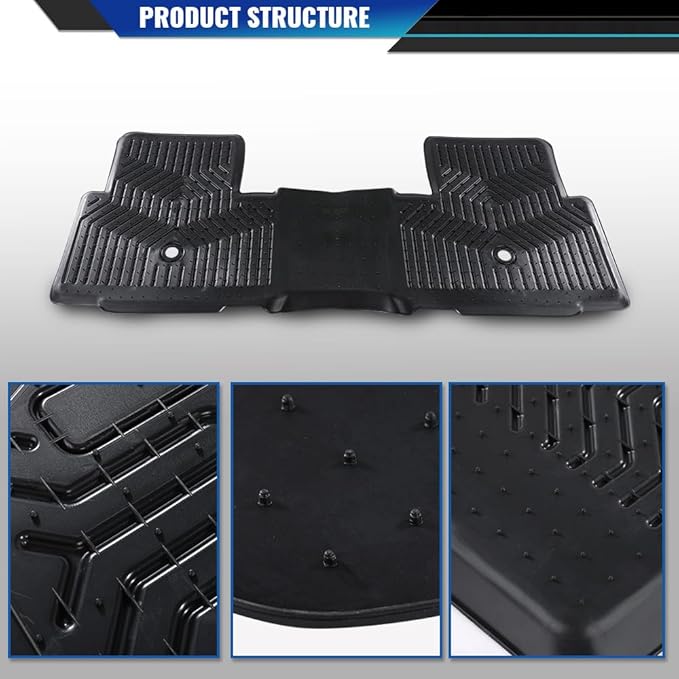 DOTCOM TPE Floor Mats Fit Honda Pilot 2023 2024 2025,All Weather Custom Fit Full Cover Protection 1st & 2nd & 3rd Row Truck Mats Cargo Liner Accessories,alfombras para carro 4PCS