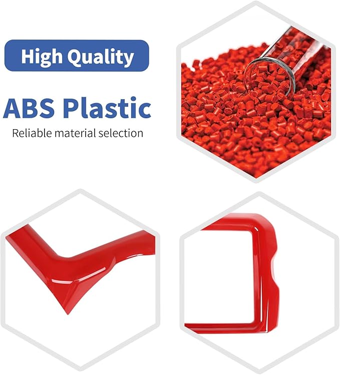 RT-TCZ for Jeep JL Center Console Radio Display Panel Trim Cover for Jeep Wrangler JL JLU Gladiator JT 2018-2023 Red Interior Accessories 8.4 inch