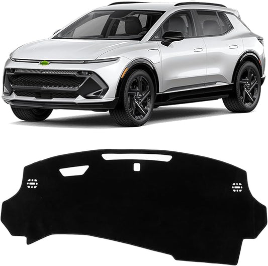 KUST Car Dash Cover for Chevy Equinox EV 2025-2026 (with HUD) Polyester Dashboard Cover Left Hand Drving Dash Carpet Non-Slip Dash Protector Interior Accessories for Equinox Custom Fit Dash Mat Black