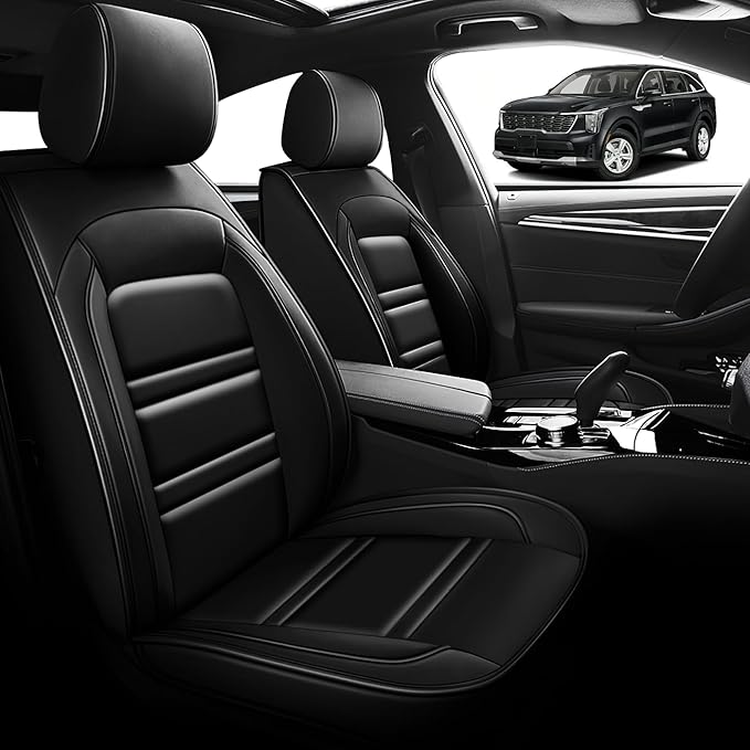 Seat Cover for kia Sorento 2003-2025 | Car Seat Covers Front Seats, Waterproof Seat Protectors, Automotive Front Seat Covers (Front Seat, Black)