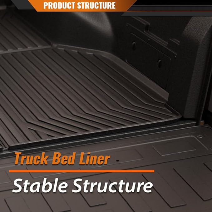 ANDPLAY TPE Floor Mats Liners 1PC Compatible with Toyota Tacoma 2005-2023 All Weather Protection Black Floor Liners alfombras para carro