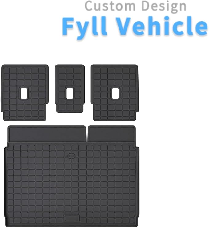 All-New 2025 Cargo Mat with Backrest Protection for Ford Expedition MAX(Only Fit MAX 7&8 Seats) TPE All Weather Car mat Cargo mat with Backrest