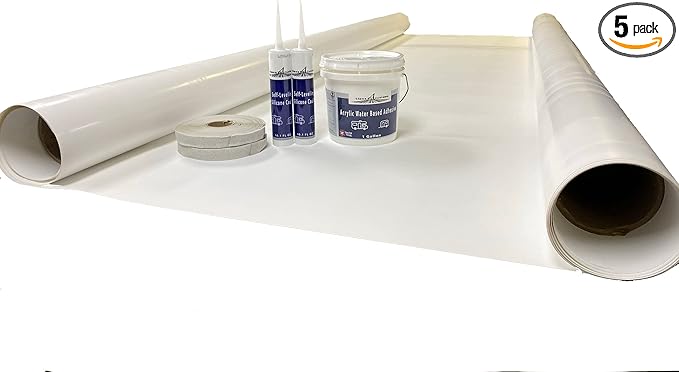 classAcustoms TPO Kit | 8.5ft Wide X 5ft Long | RV Rubber Roof Kit | RV Camper Trailer Rubber Roof Repair