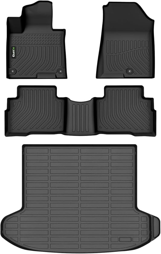 All Weather Floor Mats & Cargo Liner for 2023-2025 Kia Sportage Hybrid (Not PHEV) Full Set Floor Liners Accessories, Black
