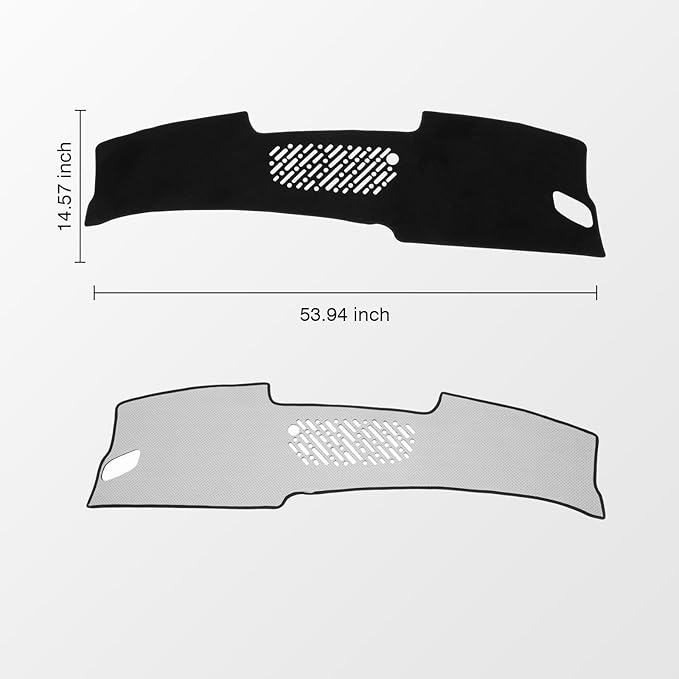 KUST Car Dash Cover for Hyundai Kona 2024 2025 2026 Polyester Dashboard Cover Non-Slip Interior Accessories for Hyundai Kona Custom Fit Dash Mat Sunshade Windshield No Glare Black