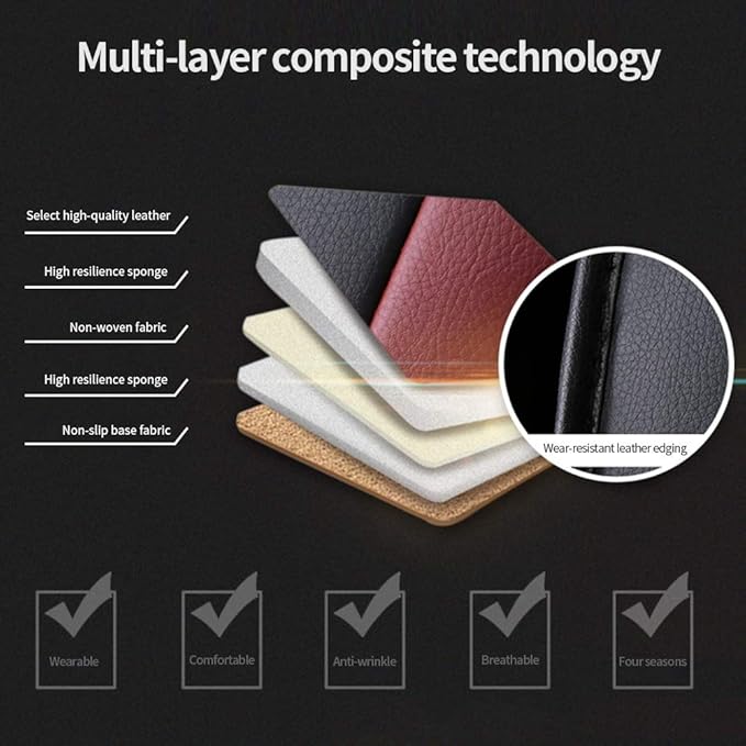 2pc Car Seat Covers, PU Leather Car Seat Protectors Universal Anti-Slip Driver Seat Covers, Front Car Seat Covers Waterproof seat Covers for SUV Pick-up Truck Sedan,Coffee