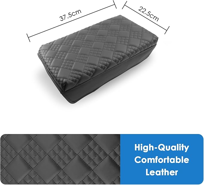 2025 2026 Murano Accessories Center Console Cover for Nissan Murano (SV/SL/Platinum), Cushion &Comfy Leather Armrest Cover 2026 2025 Murano Accessories (Padded)