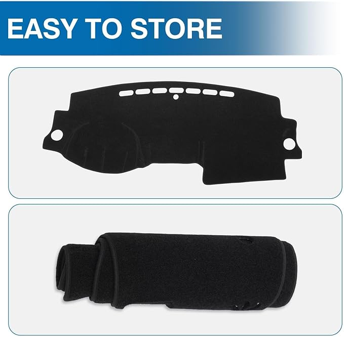 KUST Car Dash Cover for Honda CR-V CRV 2007 2008 2009 2010 2011 Non-Slip Dashboard Cover Interior Accessories for CRV Custom Fit Dash Mat Sunshade Windshield No Glare Black