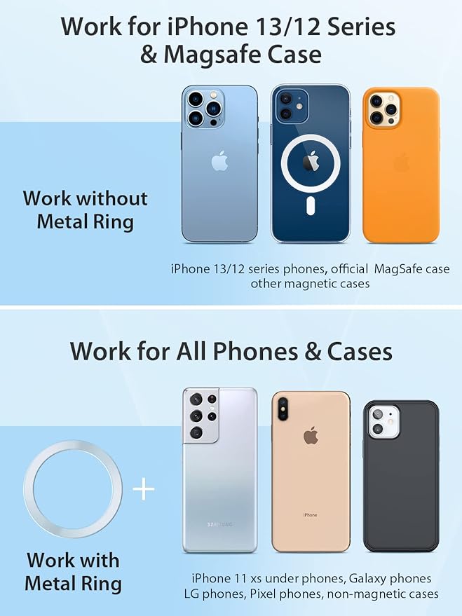 VICSEED for MagSafe Car Mount [Upgraded Strongest Magnet Power] Magnetic Phone Holder for Car Vent 360 Adjustable Magnetic Car Phone Holder Mount for iPhone 16 Pro Max 15 14 13 12 Plus Mini