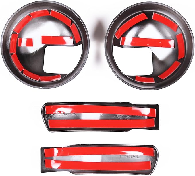 4PCS Inner Door Handles Cover Trim Compatible with Fiat 500/500 Abarth 2010-2024 Car Inner Door Handles Cover Protector Trim ABS Interior Decorative Cover Trim Sticker (Glossy Black)