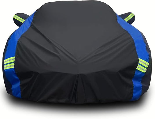 Avecrew for Chevrolet Corvette C8 Car Cover Waterproof All Weather for Automobiles, Outdoor Full Exterior Covers Fit 2020-2025 Corvette C8 with Windproof Strap and Driver Door Zipper