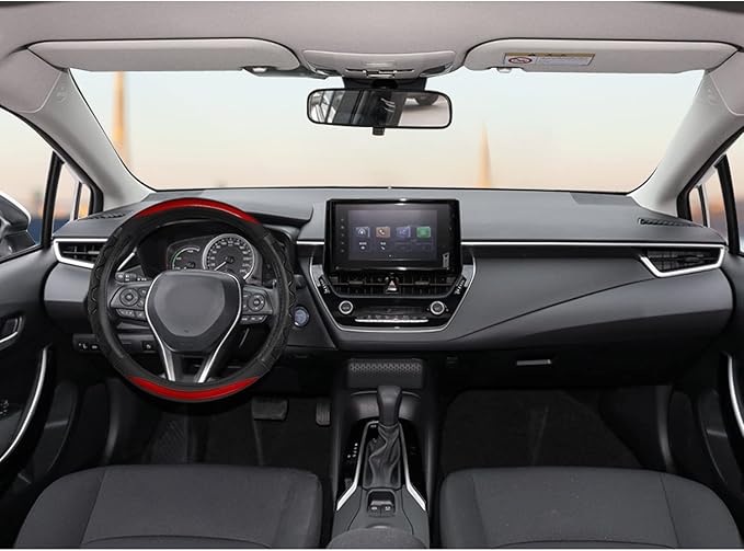 GIANT PANDA Steering Wheel Cover for Toyota Tacoma,4Runner,Tundra,Sequoia, Large Size - Red