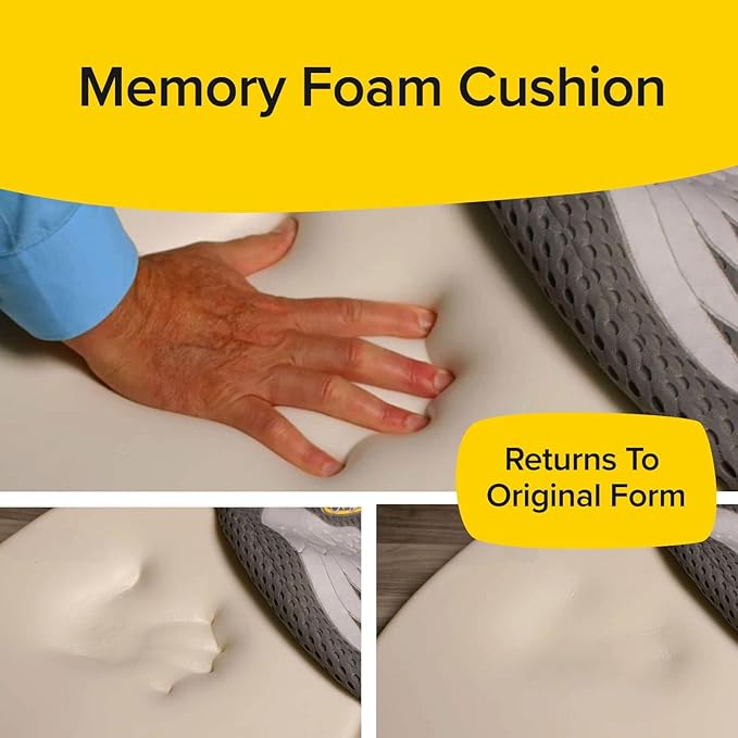 Auto Cushion with Memory Foam, AS SEEN ON FOX NEWS, Advanced Lumbar Helps Relieve Pressure Points, Molds to Any Body, Drive in Heavenly Comfort in Any Vehicle, Breathable, Washable Cover