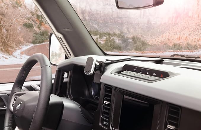 Scosche MagicMount Pro2 Magnetic Car Cell Phone Holder with AMPS Mounting Plate for Scosche/ProClip Vehicle Specific Mount Bases, Phone Stand Compatible with MagSafe, iPhone, Samsung (Base Required)