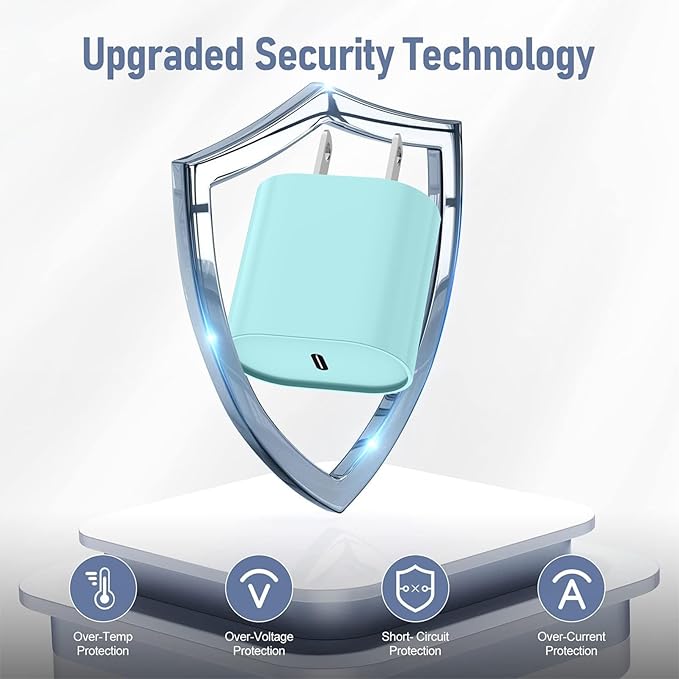 i Phone Charger Fast Charging 10 FT, 3-Pack 20W PD USB C Charger Block with i Phone 14 13 Charger Cable 10 Foot, Compatible with iPhone 14 Pro 13Pro Max 12 11Pro Mini -LightGreen