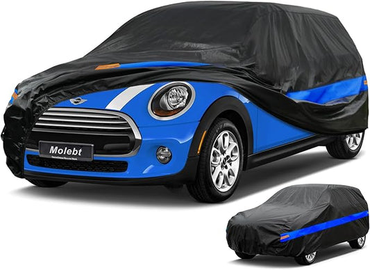 Hatchback Car Cover Waterproof All Weather, Universal Fit Toyota Yaris, Honda Fit, Kia Rio, Mini Cooper Coupe/Convertible, Mitsubishi Mirage, Chevrolet Bolt/Sonic etc.