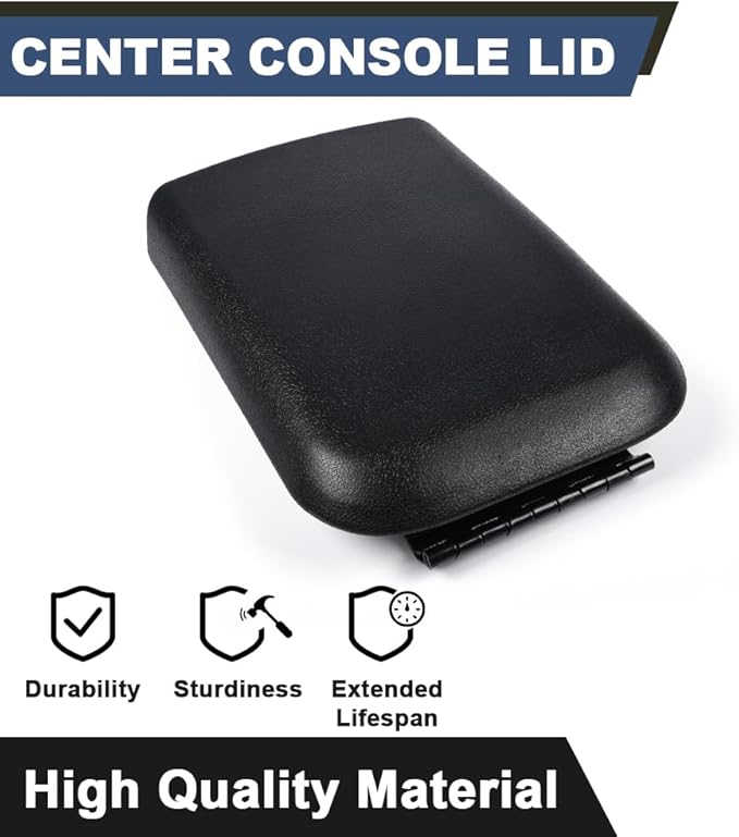 PIT66 Center Console Armrest Lid with Latch Compatible with Ford Mustang 2005-2009 Replacement 5R3Z6306024AAC Black