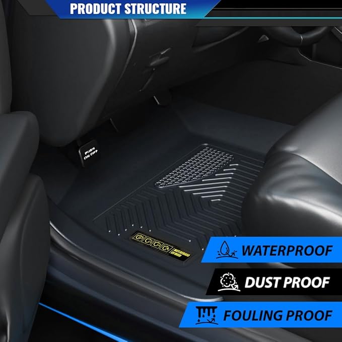 DOTCOM TPE Floor Mats Compatible with Honda CR-V 2017-2022/CR-V Hybrid 2017-2022 Floor Liners, All Weather Protection 1st & 2nd Row Truck Mats Cargo Liner Accessories,alfombras para carro 3PCS