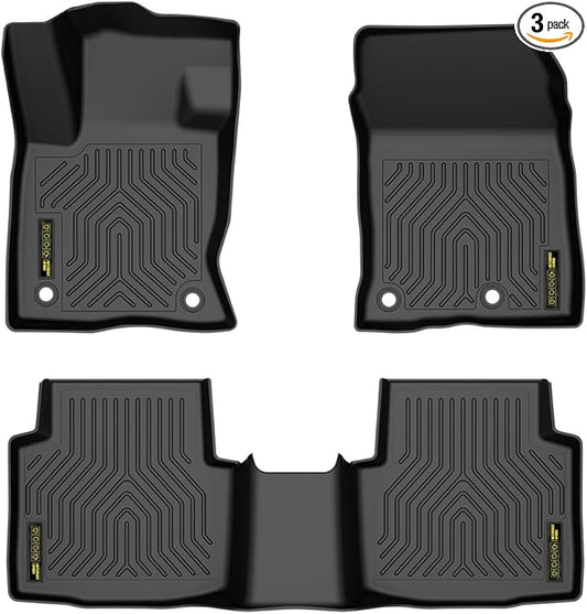 ANDPLAY TPE Floor Mats Liners 3PCS Compatible with Ford Escape 2020 2021 2022 2023 2024 2025 All Weather Protection Black Floor Liners alfombras para carro