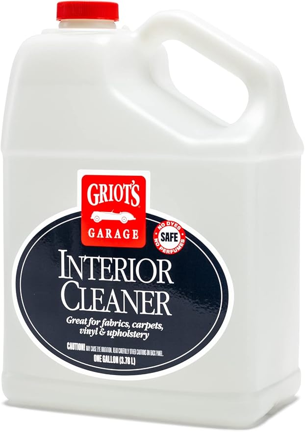 Griot's Garage Interior Cleaner Spray for Car Seats, Carpet, Upholstery Fabric, Floor Mat, Vinyl, Dashboard, Ideal for Truck, SUV, RV, Boat, and More, 11105, 1 Gallon (128 Fl Oz)