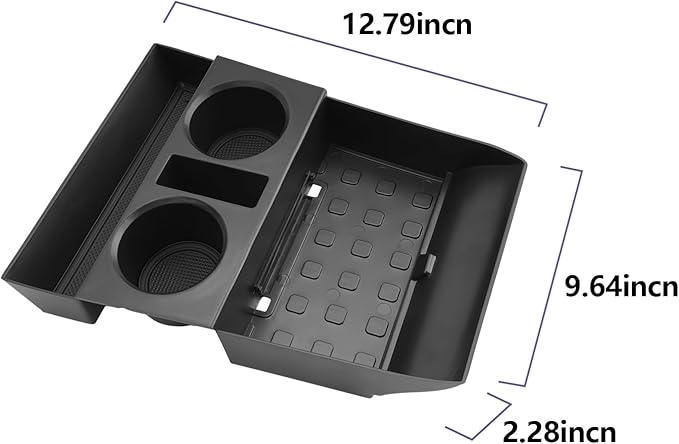 LUWU for 2024 2025 2026 Hyundai Santa Fe Center Console Organizer 2026 Santa Fe Accessories Santa Fe Cup Holder Insert Cup Holder Organizer Santa Fe Lower Console Organizer Storage Tray Drink Holders
