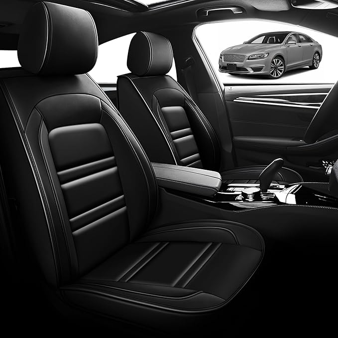 Seat Cover for Lincoln mkz 2011-2020 | Car Seat Covers Front Seats, Waterproof Seat Protectors, Automotive Front Seat Covers (Front Seat, Black)