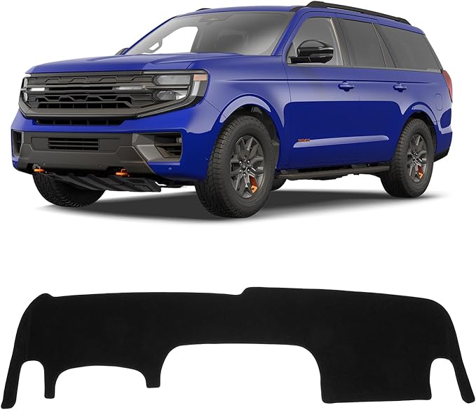 KUST Car Dash Cover Compatible with 2025-2026 Ford Expedition Left Hand Drving Dash Carpet Polyester Non-Slip Dash Protector Interior Accessories for Expedition Custom Fit Dash Mat No Glare Black