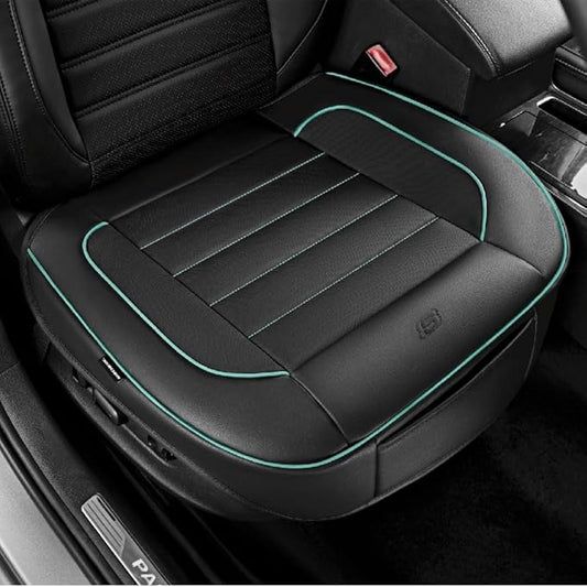 Skechers Car Seat Cover,Memory Foam Luxury Faux Leather Front Bottom Seat Cushion Cover,Universal Anti-Slip and Wrap Around The Bottom with Storage Bags,Suitable for Most Vehicles-1 Piece,Mint