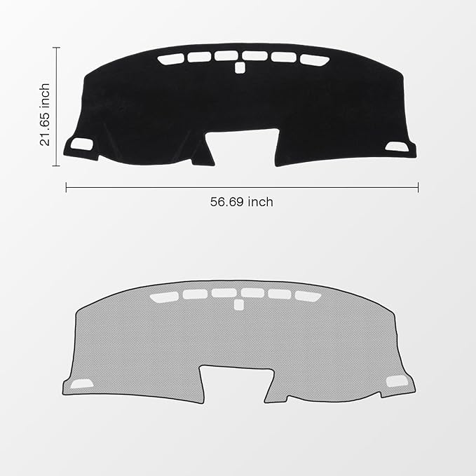 KUST Car Dash Cover for Honda CR-V CRV 2012-2015 2016 Polyester Non-Slip Dashboard Cover Center Console Dash Cover Interior Accessories for Honda CRV CR-V Custom Fit Dash Mat Sunshade No Glare Black