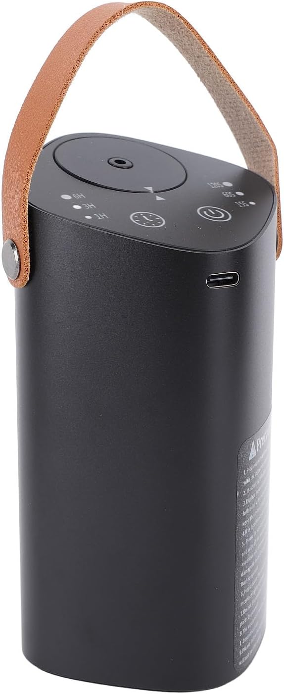 Waterless Essential Oil Diffuser Aluminum Quiet Portable Car Fragrance Diffuser Aromatherapy Machine with Timer for Bedroom Office