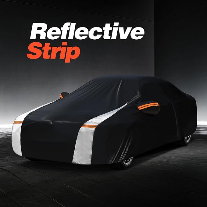 Dodge Challenger Hellcat Car Cover 100% Waterproof All Weather, Gift with Towel, 10 Layers Car Cover Custom Fit 2008-2025 Dodge Challenger, Full Exterior Cover Rain Sun UV Protector.