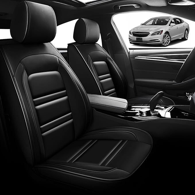 Seat Cover for Buick Lacrosse 2005-2019 | Car Seat Covers Front Seats, Waterproof Seat Protectors, Automotive Front Seat Covers (Front Seat, Black)