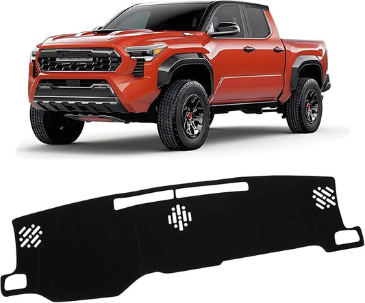 KUST Car Dash Cover Compatible with Toyota Tacoma 2024-2026 & 2025 Toyota 4Runner Dash Carpet Polyester Non-Slip Dash Protector Interior Accessories for Tacoma Custom Fit Dash Mat No Glare Black