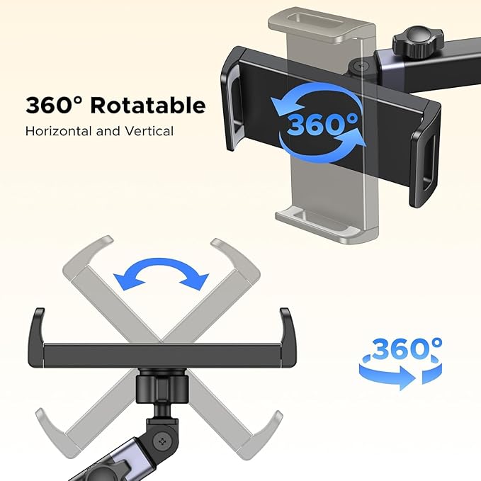 Foldable Car Headrest Mount - Universal Tablet Holder for 5.1-15.6" Phones & Tablets, iPad, Samsung, Switch | Compact Backseat Stand for Kids Long Drive Travel Essentials