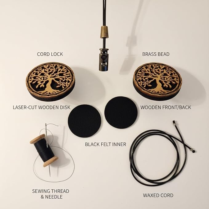 Wood Car Air Freshener — Handmade Car Air Freshener — Tree Of Life Designed Fragrance Oil Diffuser in Wooden Gift Box — Aromatherapy Gift Set with diAquatoria Fragrance Oil - 10 ml