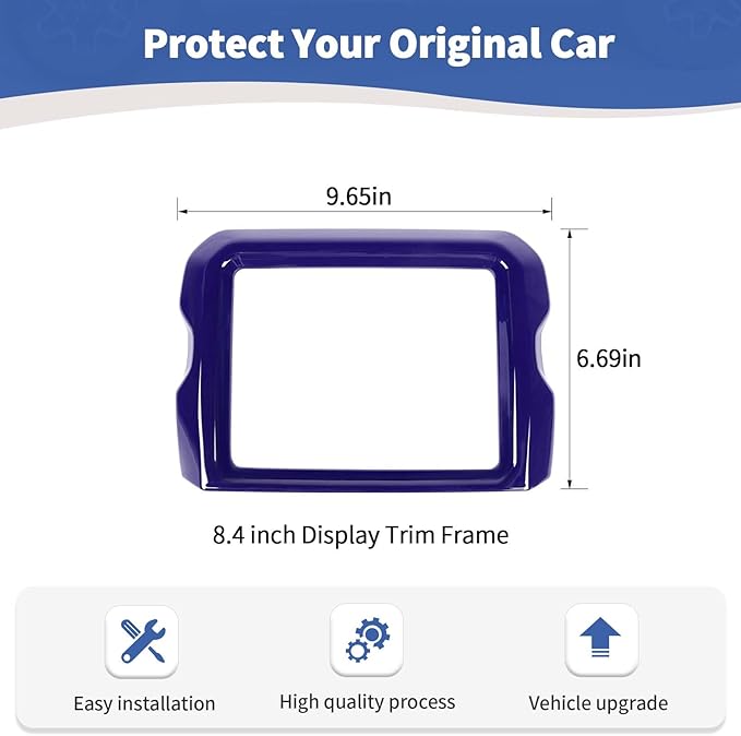 RT-TCZ for Jeep JL Center Console Radio Display Panel Trim Cover for Jeep Wrangler JL JLU Gladiator JT 2018-2023 Purple Interior Accessories 8.4 inch