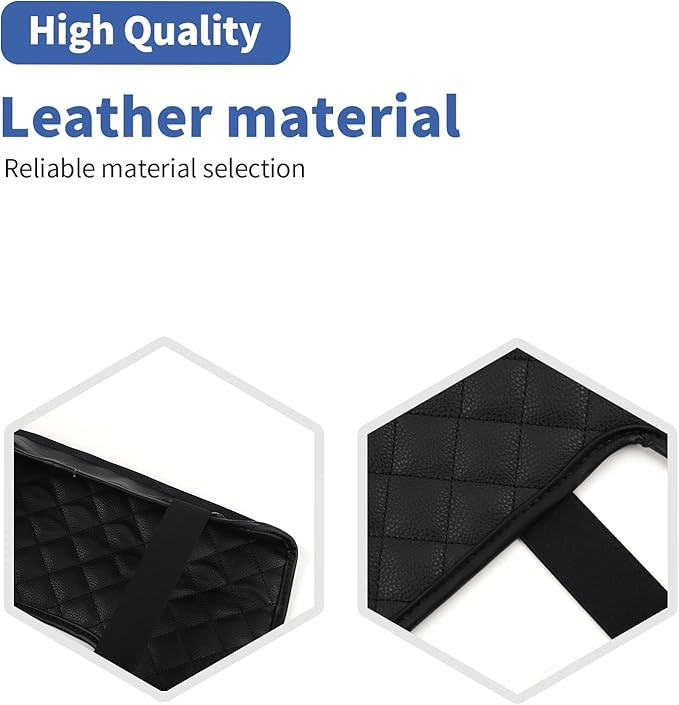 RT-TCZ for Silverado Center Console Cover Armrest Pad for Chevy Silverado Suburban Tahoe for GMC Yukon Sierra 2019 Up Black Interior Accessories