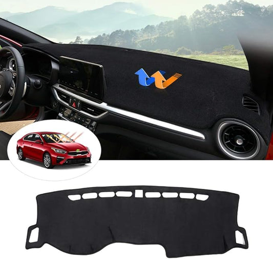 Autorder Dashboard Cover Mat for 2019-2023 2024 Kia Forte Accessories Dash Cover Flannel Dash Mat Sunshade Glare UV Rays Protector