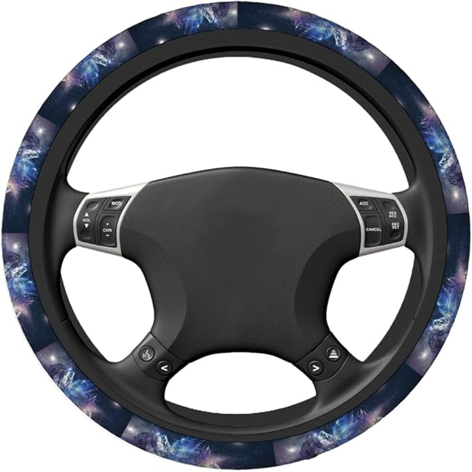 Swono Dreamcatcher Car Steering Wheel Covers Mystical Dream Catcher with Starry Space Purple Women Men Interior Accessories Universal 15 Inch Steering Steering Wheel Protector Anti-Skid Grips