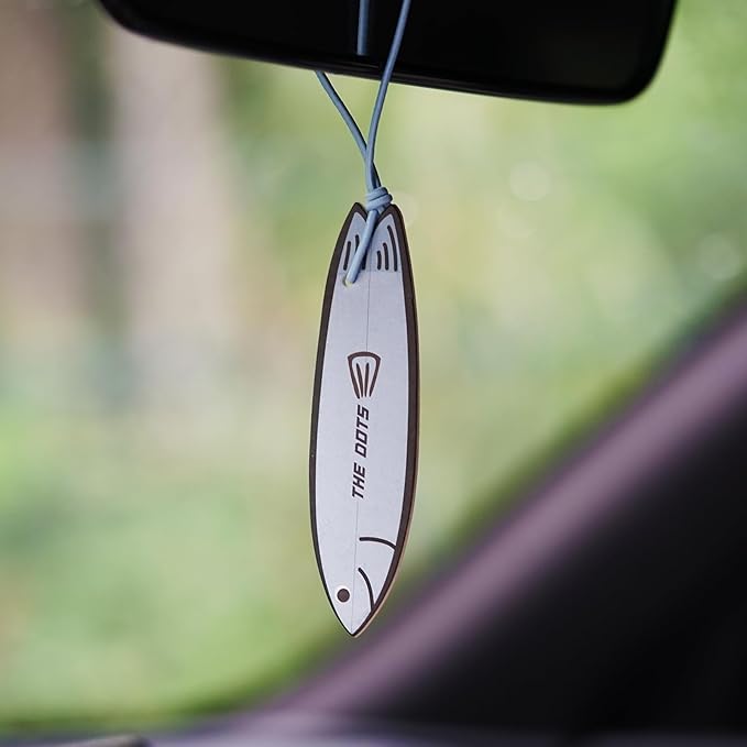 THEDOTS 15 Pack Orange Blossom Leather Surfboard Hanging Car Air Fresheners, Detachable Message Cards with Surfing Art, Long-lasting Scent for Car & Home