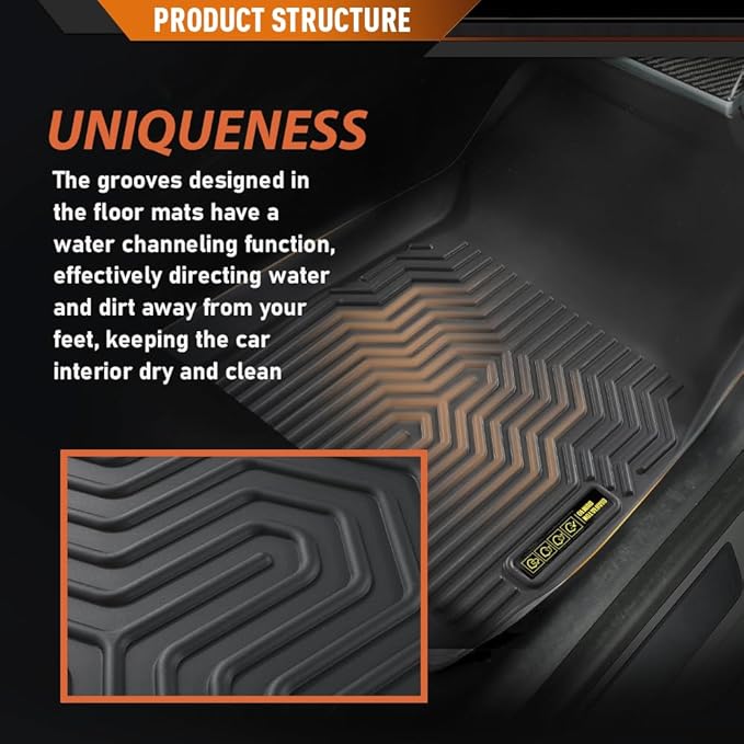 ANDPLAY TPE Floor Mats Liners Compatible with Honda Accord 2023-2024 All Weather Protection Black Floor Liners alfombras para carro