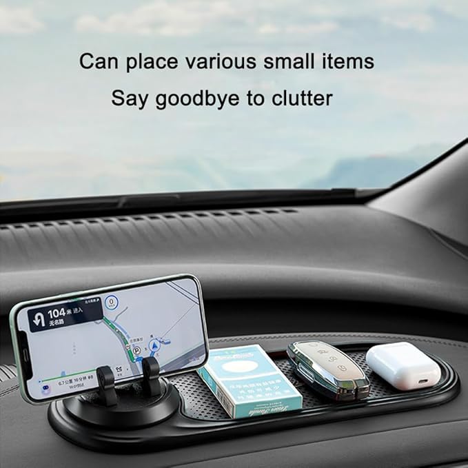 Tumecos Car Non-Slip Pad for Car Dashboard,Dashboard Mat for Car Dashboard Accessories,Dash Cell Phone Mount,Non-Slip Mat Can Hold Cell Phone, Keys, Sunglasses