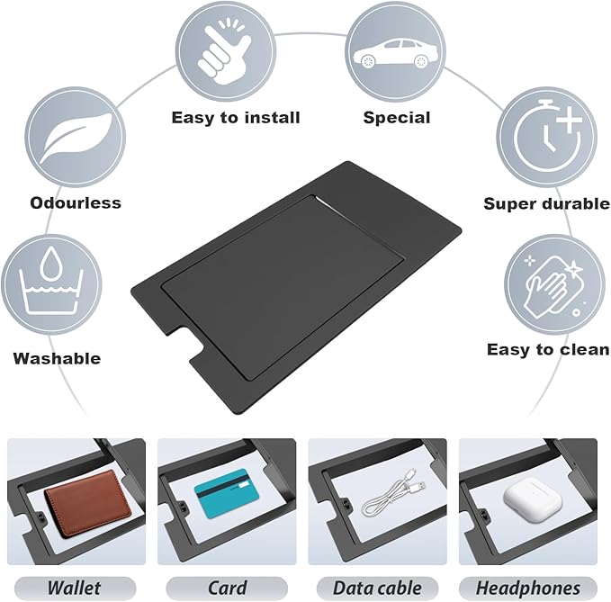 SKTU for 2025 2026 BMW X3 Hidden Storage Box for 2025 2026 BMW X3 (30 xDrive/M50 xDrive) Privacy Storage Box 2025 2026 BM W X3 Hidden Tray 2025 2026 BM W X3 Console Tray BMW X3 2025 2026 Accessories