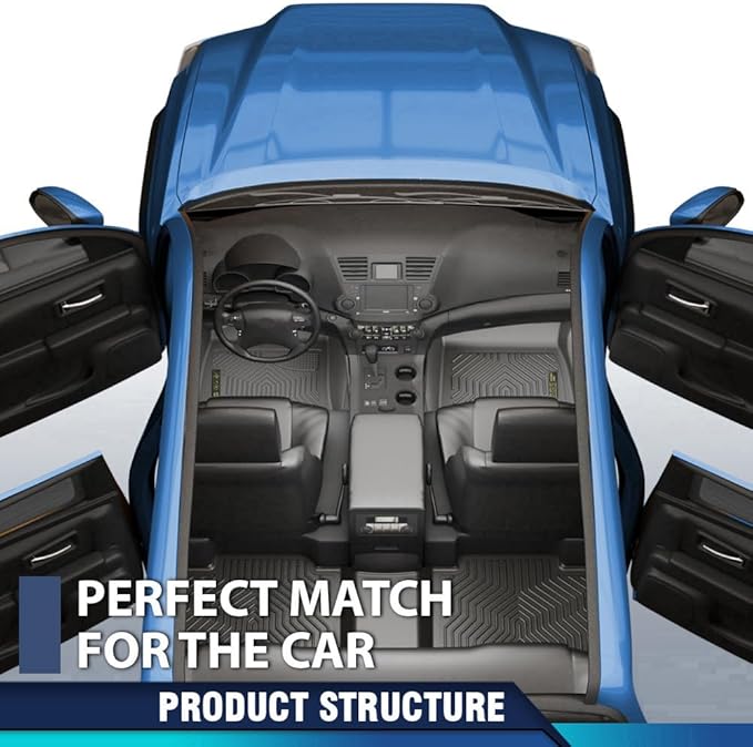 PIT66 Floor Mats Cargo Liners Compatible with Chevy Silverado GMC Sierra 1500 1999-2006 & 1500 Classic 2007, Fit Silverado Sierra 2500 2001-2004, 2WD 4WD Extended Cab All Weather TPE Liner Accessories