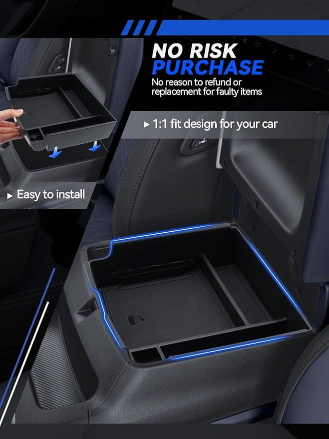 for Carnival Center Console Organizer 2025 2026 Kia Carnival (LX/LXS/EX/SX/SX Prestige) Accessories Armrest Tray Middle Storage Box Insert Container Durable ABS Plastic